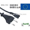 european power cord plug H05VV-F 2*0.1.0mm2 3m 5m Black Grey color ,16A 250V power cord,european standard ac power cord-電源コード、エクステンションコード問屋・仕入れ・卸・卸売り