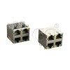 10/100/1000base- トン2x2のシールドモジュラージャック付きrj45メスソケット-コネクタ問屋・仕入れ・卸・卸売り