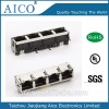 ランプ付ソケットrj45メス8p8c1x4の銅シェル90度付きソケット-コネクタ問屋・仕入れ・卸・卸売り