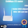 外部アンテナ3g150mbps4gワイヤレスルータとsimカードスロット、 認証が必要な場合をサポートすることができ-無線のネットワーク設備問屋・仕入れ・卸・卸売り