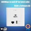 オリジナルメーカー300mbps壁wifiアクセスポイントのホテルap機能usb充電器付-無線のネットワーク設備問屋・仕入れ・卸・卸売り