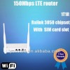 Lte-s44gワイヤレスルータとsimカードスロット、 wan11lanポート、 150mbps、 メートルの屋内500mw100%との距離-無線のネットワーク設備問屋・仕入れ・卸・卸売り